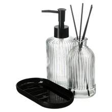 Bathroom Set Glass Tray Diffuser Room Freshener Liquid Soap Dispenser Bathroom Hygiene Luxury 557 - Minh bạch - Xem 5
