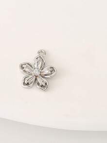 1件/3件/10件装 DIY花朵微镶锆石首饰配件吊坠，精致百搭，可制作成耳环、项链、手链、首饰等。 - DIY花朵吊墜 - 查看 11