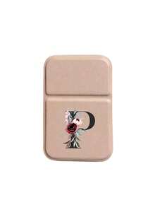 1pc A-Z Letter Foldable Makeup Mirror, Pink Floral Black Letter Portable Travel Makeup Mirror With Stand, Rectangular Desktop Vanity Mirror, Lightweight And Convenient, Personalized Letter Gift Suitable For Mom, Teacher, Girlfriend, Birthday, Mother's Day, Christmas, Graduation, Independence Day, Wedding, Music Festival - Multicolor - View 16