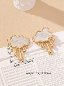 1 Pair European And American Geometric Cloud Dangle Earrings For Women - Multicolor - View 2