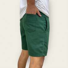 Kit 4 Premium Linen Shorts Bermuda Mauricinho Men's Casual Basic Comfortable Specific Colors, MILITARY GREEN, White, Black (Colorful) - 珊瑚粉 - 查看 6