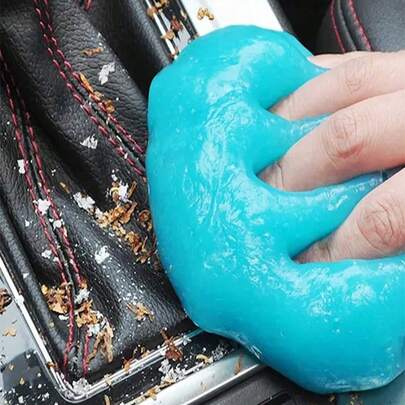 2pcs Random Color Car Cleaning Soft Mud, Car Interior Vent Dust Cleaner, Home Keyboard Crevice Dust Removal Tool, Car & Home Dual-Use Sticky Dust Cleaner, Reusable Strong Adhesive, Easy To Clean Vents/Keyboard Gaps, Durable & Portable