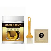 Gold Metallic Acrylic Paint, Gold Leaf Paint, Suitable For Metal, Furniture, Canvas And DIY Crafts. - 300g[with Tools] - View 7
