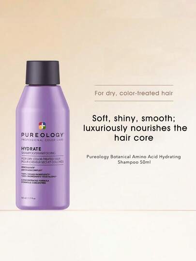 Pureology Amino Acid Moisturizing Shampoo, Hydrating Purple Bottle Shampoo & Conditioner, Smooth And Moisturizing