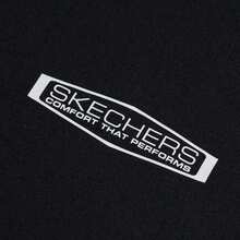 Skechers 男士针织短袖T恤，黑色轻薄上衣，舒适吸湿排汗休闲运动服，P226M155-0018 - 碳黑 - 查看 5