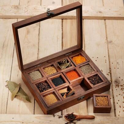 Spice Box - Organizer, Spice Storage Container, The Best Gift For Condiments And Herbs