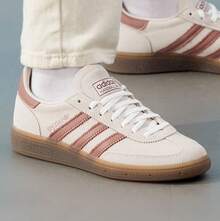 Adidas 三葉草德訓鞋女鞋低筒板鞋運動鞋Handball Spezial休閒鞋 - 灰粉紅色 - 查看 6