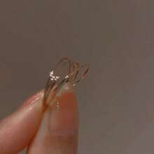 5pcs/Set Delicate Minimalist Luxury Stackable Rings, Jewelry For Women - Gold - View 5