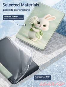 Easter Bunny Tablet Protective Case,Compatible With 9.7/10.2/10.5/10.9/12.9/Pro 11, 10th Gen,Compatible With Samsung Galaxy Tab S6 Lite 10.4 Inch,Compatible With Kindle Paperwhite 12th Gen 2024,Kindle (11th Generation) 2022 Release,Soft Anti-Fall Protection,Smart Stand/Automatic Wake Up/Sleep,An Excellent Festival Gift. - Multicolor - View 7
