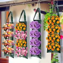 1 Hanging 8-Hole Strawberry Planting Bag, Made Of PE Material, With Perforated Plant Planting Hanging Bag, Household Multi Pocket Fruit Cultivation Bag, Flower Vegetable, Strawberry Bag - Multicolor - View 12