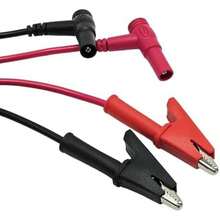 Professional Multimeter Test Leads 1000V 20A 40.5in, Heavy Duty Silicone Test Leads With Ultra-Hard Gold-Plated Test Probes, 0.16in/4mm Banana Plugs For Fluke/AstroAI/INNOVA/Klein Multimeter - Nút bịt tai hình quả chuối màu đỏ đen kèm kẹp cá sấu - Xem 2