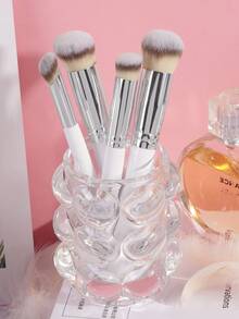 MAANGE 4支装柔软亲肤专业化妆刷套装，包含粉底刷、腮红刷、遮瑕刷、修容刷、鼻刷、散粉刷、细节刷、面部刷，采用天然合成纤维制成，舒适耐用，适用于液体、膏状或粉状化妆品，是女性、妈妈、妻子、姐妹、少女日常化妆的理想之选。 - 彩色 - 查看 4