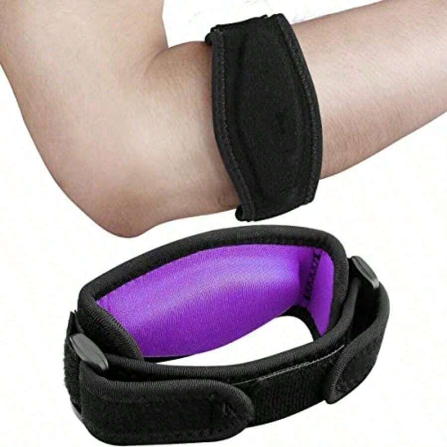 Unisex Adjustable Elbow Compression Sleeve, Soft Comfortable Support Brace For Tennis Elbow/Golfer's Elbow And Forearm Protection - Multicolor - View 1