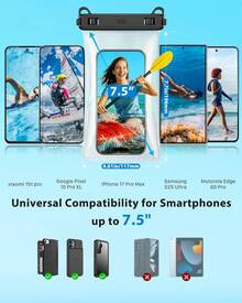 Luxury Waterproof Mobile Pouch – Full Touch Screen Case For Beach Holidays & Pool Parties - Floatable (Up to 8.5") - View 7