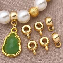Bộ 10 khóa cài nối bằng đồng mạ vàng 18K và bạch kim bạc dày dặn, kích thước 8x6x3.5mm, kiểu dáng tối giản thanh lịch, thích hợp cho đám cưới và tiệc tùng. - Nhiều màu - Xem 5
