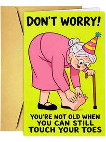 1PC Rude Birthday Cards Ladies Friendship Cards, Funny Aging Cards Friends Girlfriends Family Wife, Prank 50 Year Old 60 Year Old 70 Year Old 80 Year Old 90 Birthday Gift Mom Grandma, Happy Birthday Card Elderly Woman, Birthday Card, Best Gift For Him/Her - View 3