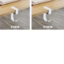 Gancho colgante lateral de escritorio con 5 formas, soporte desmontable para bolsos de estudiante/oficina, gancho de escritorio, organizador de almacenamiento de oficina - Multicolor - Ver 16