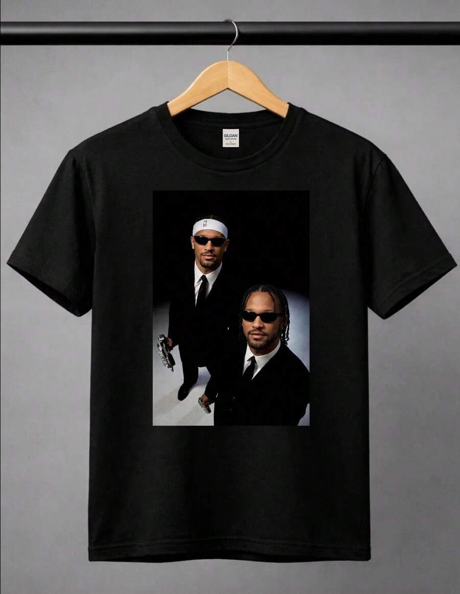 Knicks Duo Shirt Jalen Brunson & Josh Hart Tee Basketball Fan Gift - 黑色 - 查看 1