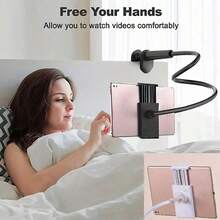 Giá đỡ điện thoại/máy tính bảng đa chức năng có thể xoay, dùng được trên giường và bàn làm việc, giá đỡ phát trực tiếp. - Nhiều màu - Xem 1