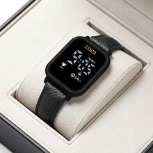 ZOEA Couple Digital Watches - 錶帶:黑色/錶殼:黑色 - 查看 4