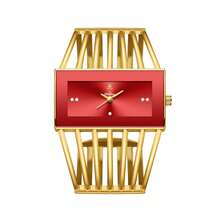 YaLaLuSi Vintage Bohemian-Style Women's Quartz Watch Skeleton Bracelet Watch Exquisite Square Dial Crystal-Studded Markers Elevates Feminine Charm Perfect For Travel, Parties, And Everyday Wear Ideal Gift For Loved Ones And Family Top Choice For Valentine's Day, Birthdays, And All Special Occasions - Gold - View 12