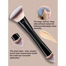 NEW4pcs Profesnal Dual-Ended Makeup Brush Set - Includes Foundation Brush Contour Brush Blush Brush Powder Brush Eyeshadow Brush Concealer Brush Highlighter Brush Mixing Brush. Soft Fiber Bristles Portable For Travel Great Gift For Women And Girls. Makeup Brush Set Makeup Brush Tool Kit Makeup Brush Set Complete Makeup Tool Set Makeup Brush Set Full Makeup Tool Kit Brush Set Makeup Brush Gift Set Set Giveaways Profesnal Makeup Brushes Complete Makeup Set - 黑色 - 查看 2