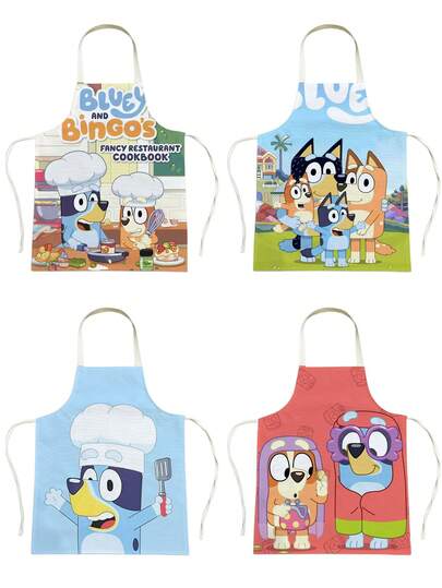  1Pc Cartoon Bluey Apron Mini Skirt Durable Weaving Design Suitable For Kitchen Handicraft Make Christmas Decoration
