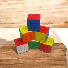 6 piezas Cubo Mágico de 3 Capas - Rompecabezas de Colores Sólidos con Movimiento Suave y Sin Retraso, Multicolor (Azul/Rojo/Amarillo) - Regalo de Navidad Ideal para Principiantes, Desarrolla Conciencia Espacial y Habilidades de Resolución de Problemas - Multicolor - Ver 3