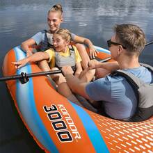 Kondor 3000 Inflatable Boat/Raft For 3 People With Oars - Orange - View 6