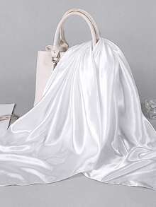 1条女士优雅休闲纯色方巾，波西米亚风格，可用作头巾、头饰或包装装饰，提供防晒保护，适合所有季节佩戴，也适合夏季海滩，非常适合日常搭配。 - 彩色 - 查看 8