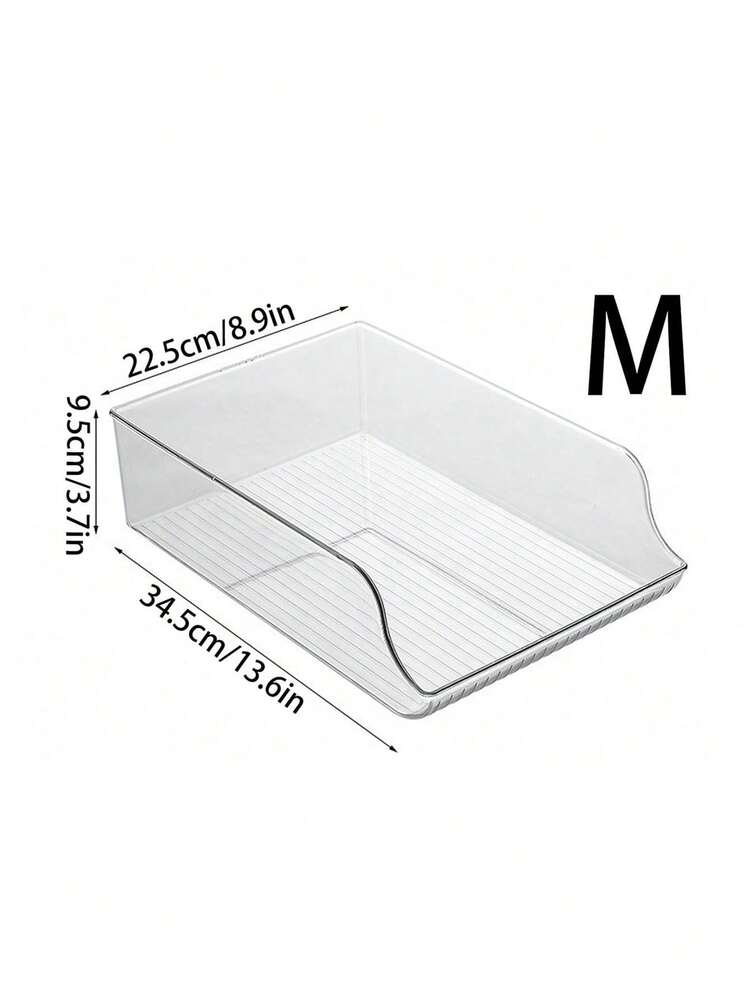 1pc Refrigerator Can Dispenser With Large Capacity And Thickened, Automatic Roll Out Design, Kitchen Organizer - Clear - View 6