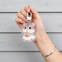 Cartoon Hamster Keychain, Kids Bag Keychain, Cute Animal Keychain! Creative Keychain Pendant Party Gift, Birthday Gift Keychain - Multicolor - View 1