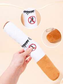 毛绒发声咀嚼娃娃 香烟造型狗/猫玩偶，逼真毛绒宠物枕头配件 - 彩色 - 查看 4