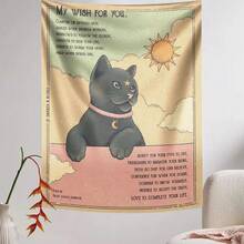 1 tấm thảm treo tường hình mèo mặt trăng và lá bài Tarot, thảm treo tường phong cách cổ điển, tranh trang trí nghệ thuật Tarot, quà tặng trang trí cho phòng ngủ và phòng khách. - Nhiều màu - Xem 3