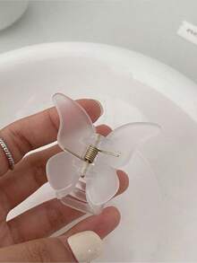 6个/套 女士塑料哑光蝴蝶小发夹，发爪 - 彩色 - 查看 8