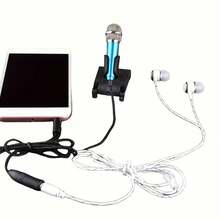 1 micro mini 3.5mm, micro hát cầm tay dùng để thu âm giọng nói, phỏng vấn, karaoke, chơi game, hội nghị video, phát trực tiếp, tương thích với điện thoại thông minh, máy tính xách tay, máy tính bảng - Không cần pin, hợp kim nhôm, âm thanh chất lượng cao, khử tiếng ồn, đa chức năng, thiết kế thời trang, cắm là dùng, phụ kiện âm nhạc, phụ kiện nhạc cụ, quà tặng sáng tạo/quà tặng tiệc tùng/quà sinh nhật/quà tặng âm nhạc/quà tặng bạn gái/quà tặng bất ngờ - Nhiều màu - Xem 6
