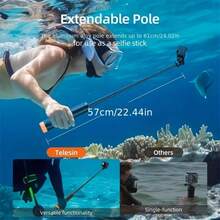 可伸缩自拍杆三脚架，防抖伸缩相机杆，防水漂浮手柄，适用于水下摄影 - 均碼 - 查看 5