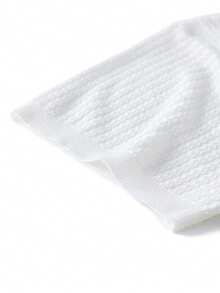 男士高领纹理短袖毛衣一件，新款夏季针织上衣 - 白色 - 查看 7