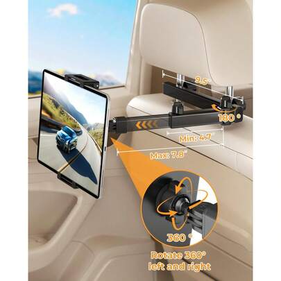 Upgraded Retractable Arm Car Back Seat Mount – Universal For Phones & Tablets. Extendable Arm Design: Adjusts To Ideal Viewing Distance; Fits Phones/Tablets (Multi-Size Compatible). Easy To Install On Car Headrests: Stable For Backseat Entertainment. Durable Build: Secure Hold During Travel. Practical Car Mount For Road Trips!