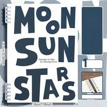 60pages/120sheets Happy Every Day! Retro American Style B5 Loose-Leaf Notebook, Removable, Non-Abrasive, Minimalist Student Notebook, DIY Notepad - Large Letter Cover Style - View 9