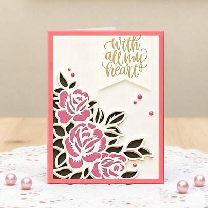 Creative Flower Dies, DIY Scrapbooking Album And Embossing Stencil, Greeting Card Making Tool, Card Paper Cutting Crafts ,Gift Card Making Template Die Cuts.