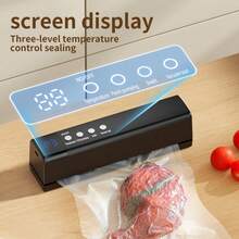 Portable USB Charging Vacuum Sealing Machine (With Digital Display Screen) - Quick Sealing, Including Pump And Sealing Bag, Suitable For Food, Snacks, Meat, Fruits And Vegetables Preservation - Compact Design, Battery: 1200mAh; - Classic - View 10