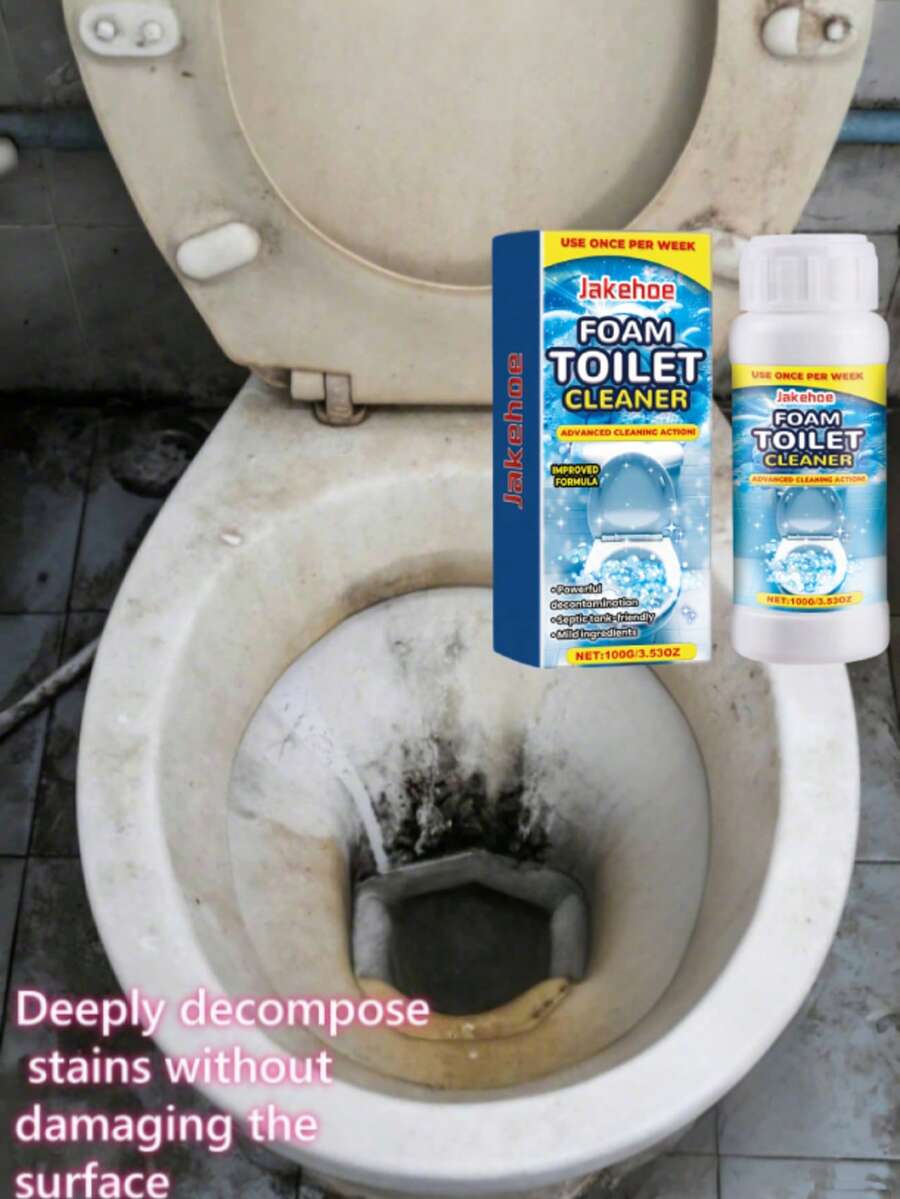 jakehoe Foaming Toilet Bowl Cleaner, 100g Stain Remover For Urine Scale And Limescale - Deep Cleaning Powder With Baking Soda, Fast-Acting Bathroom Deodorizer, 3.5 Oz,Gifts For Men And Women Suitable For Valentine's Day, New Year's Day, Birthdays, Weddings And Parties,Quick Ship Items,Free Shipping - Chất lỏng - Xem 1