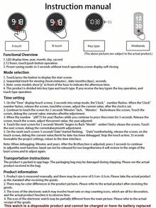 2pcs/Set Unisex Space Series LED Digital Watch Bracelet, Displays Time, Date, Stopwatch, Suitable For Daily Wear, Back To School, Birthday, Christmas Gift - Multicolor - View 5