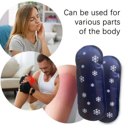 可重复使用的凝胶冰袋，蓝色雪花图案，冷热两用，室内外便携，专为胰岛素冷藏储存设计的小型冰袋，适用于糖尿病胰岛素冷藏包、户外露营旅行和健身训练