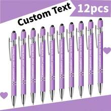 12pcs Personalized Metal Pen With Stylus - Customized Name/Text - Retractable Ballpoint Pen, Durable Metal Structure, Ergonomic Grip - Ideal Office Gift - Sets - View 4