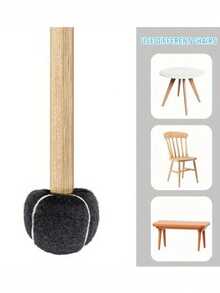 4pcs Pre-Cut Non-Slip Noise Reduction Furniture Leg Protectors, Easy Installation For Walkers And Elderly - Multicolor - View 5