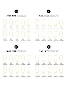 10Pcs Burgundy Gold Butterfly Press On Nails Elegant Design For Party And Daily Use - Multicolor - View 11