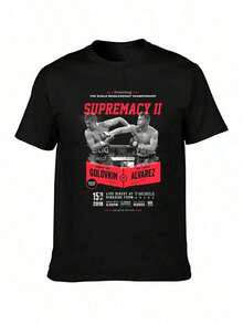 Nuevas camisetas superventas de 2026Nuevas camisetas superventas de 2026.Camisetas estampadas para hombre, de algodón, con cuello redondo.Camisetas de manga corta para mujer, Golovkin Vs Canelo 2. - gris - Ver 7