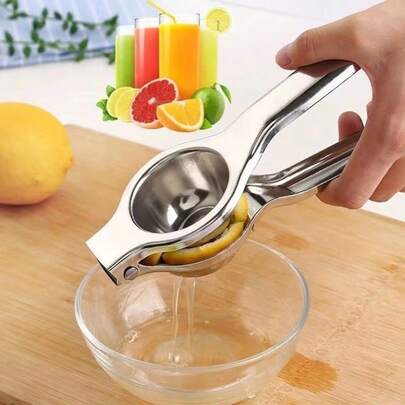 Exprimidor manual de limón de acero inoxidable - Extractor de jugo de prensa manual universal apto para limones, naranjas y cítricos